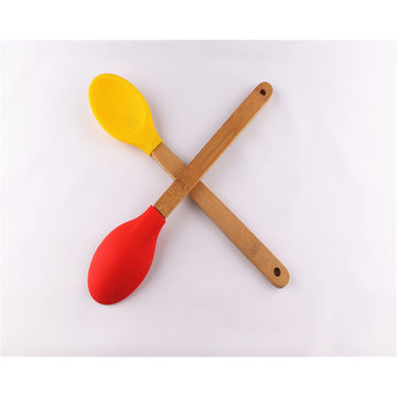 Silicone Spoon with wooden handle