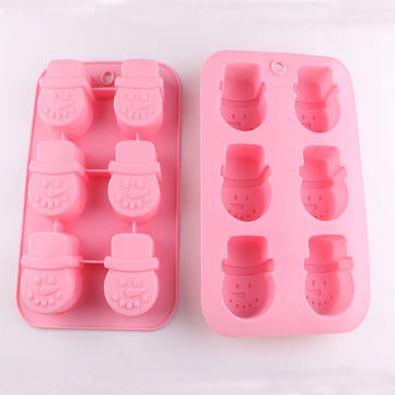 DIY Snowman Santa Claus shape Christmas silicone mold for cake dessert chocolate bread mold