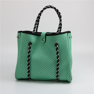 Wholesale Newest Perforated Neoprene Multipurpose Beach Tote Shipping Bag