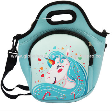 Sublimation Animal Printed Insulated Neoprene Children School Lunch Cooler Bag